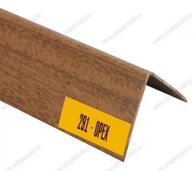 Уголок ПВХ Орех к плинтусу Идеал
