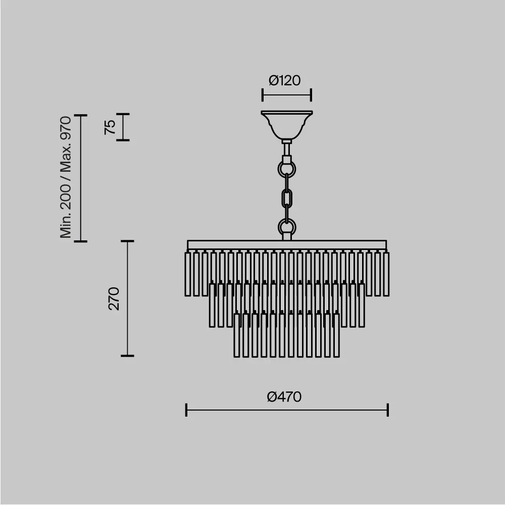Подвесной светильник Maytoni MOD093PL-09BS