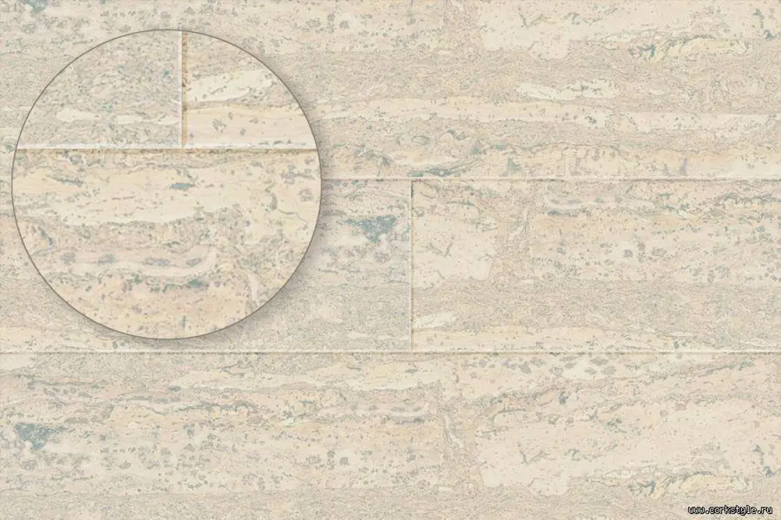 Пробковый пол на замках Comprido Milk плюсы