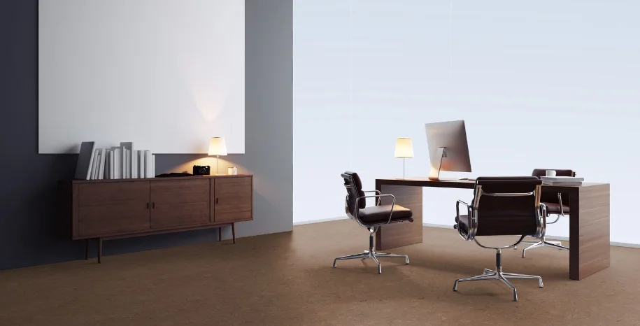 Замковый пробковый пол Wicanders Personality P810002 Tea в интерьере