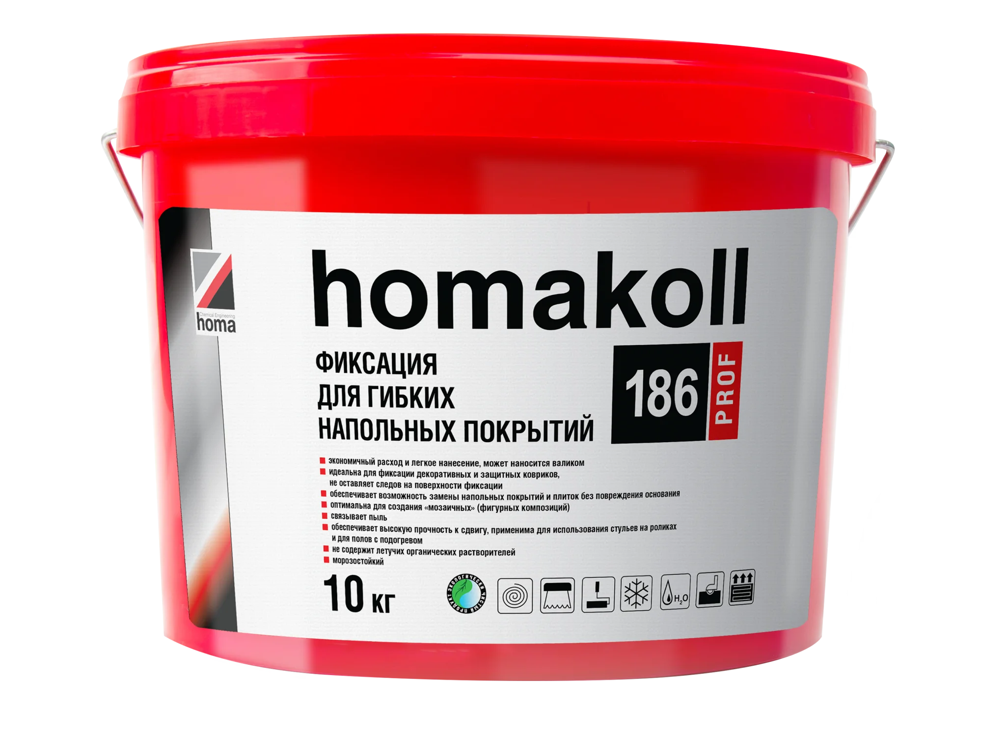 Клей фиксатор Homakoll 186 Prof  10 кг для отделочных работ