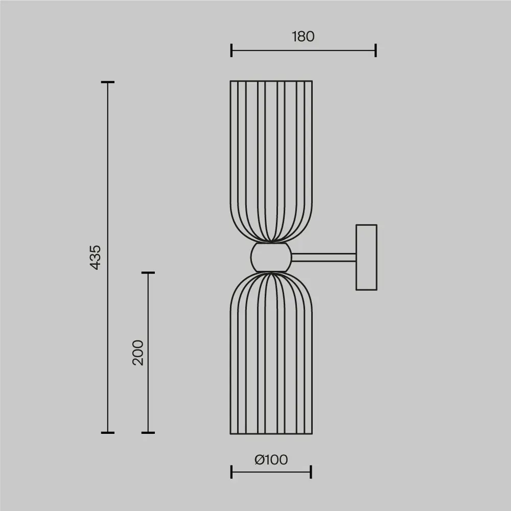 Настенный светильник (бра) Maytoni MOD302WL-02GR