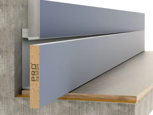 Вставка МДФ для скрытого плинтуса Pro Design высотой до 120 мм эмаль любого оттенка цена