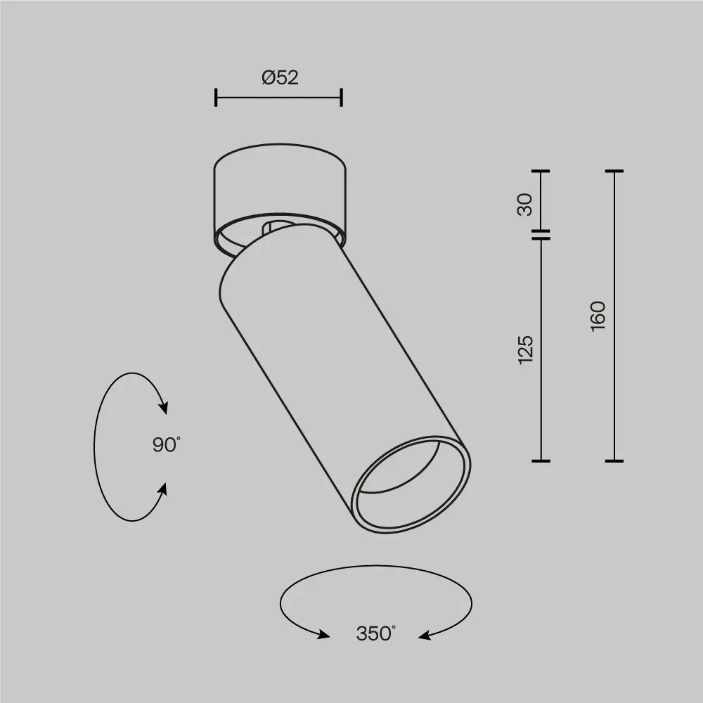 Потолочный светильник Technical C055CL-L12W4K-SS-W