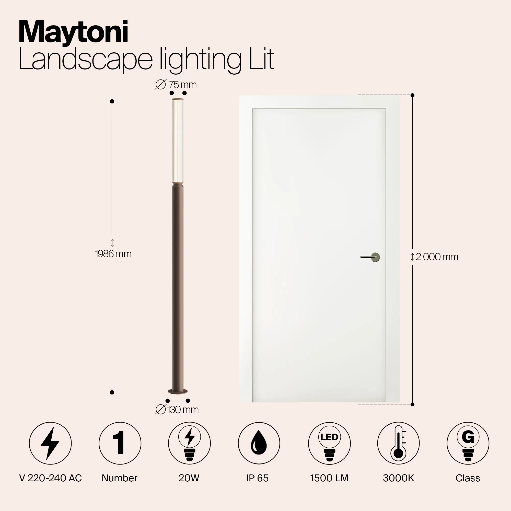 Ландшафтный светильник Outdoor O593FL-L20BR3K