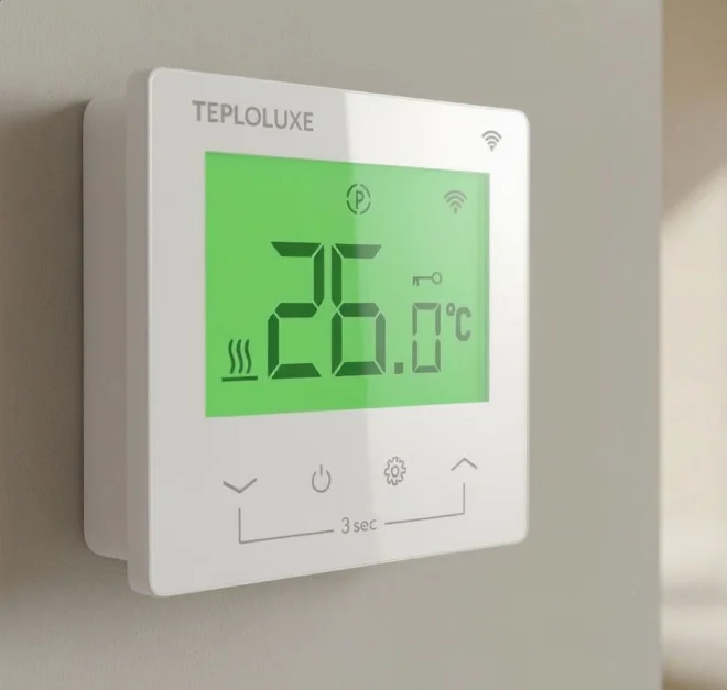 Терморегулятор электронный Теплолюкс Pontus wi-fi белый EvoHeat электрический в матах