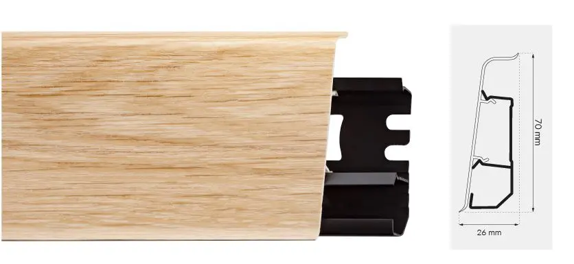 Пластиковый плинтус напольный