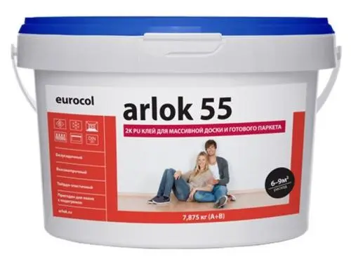 Паркетный клей 2K PU Аrlok 55 фас 5.5 кг по низким ценам