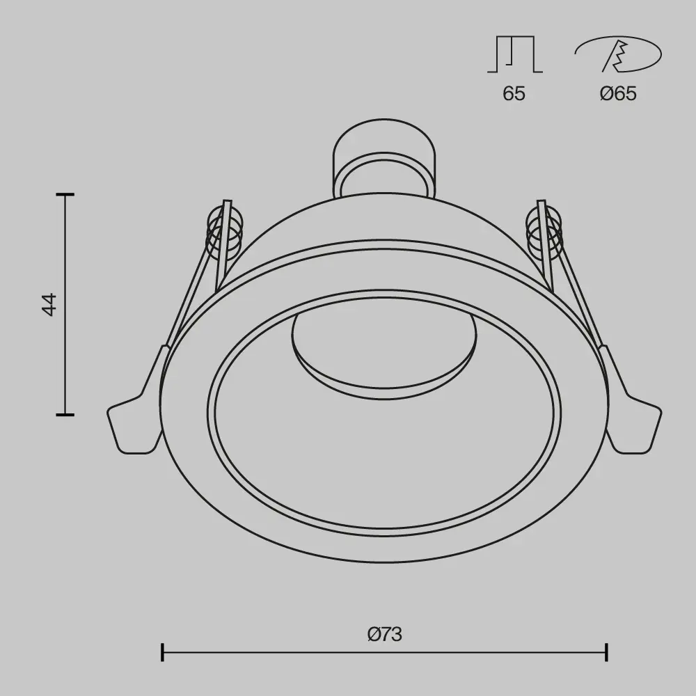 Встраиваемый светильник Technical DL126-GU10-WMG