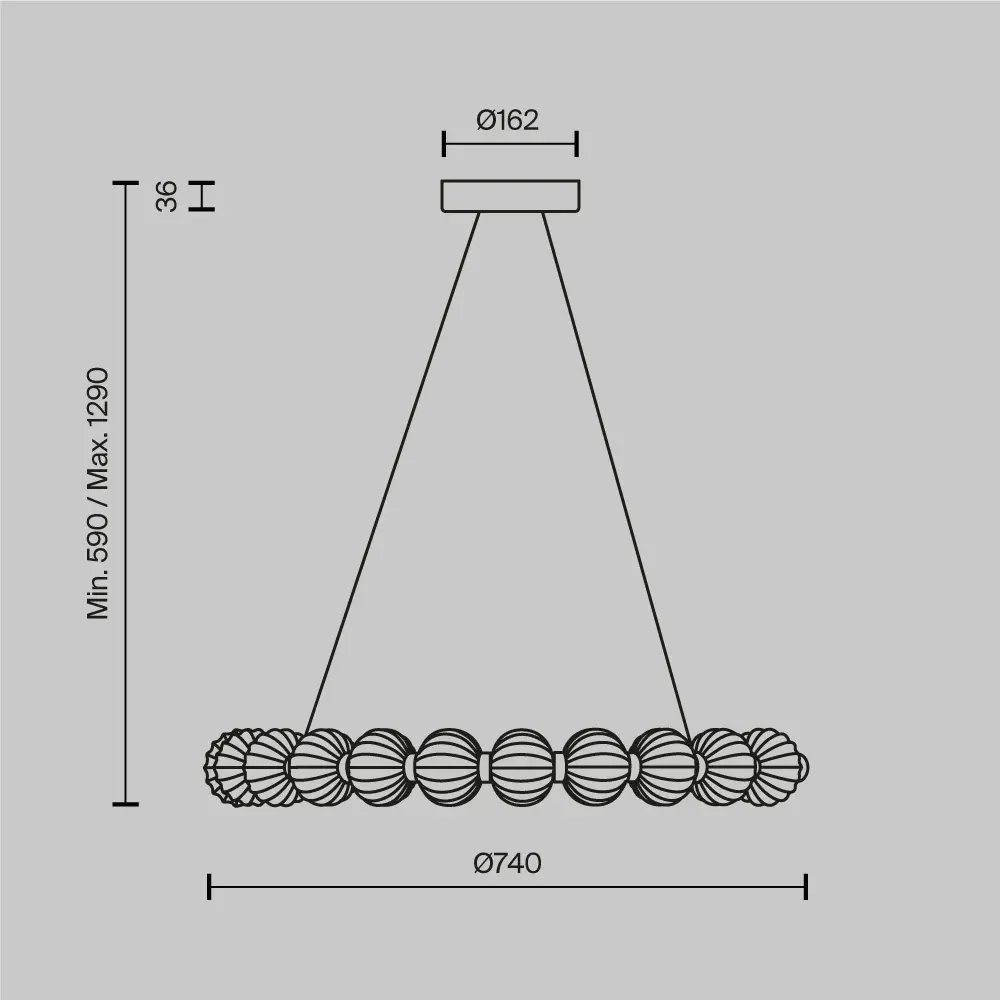 Подвесной светильник Maytoni MOD555PL-L26CH4K