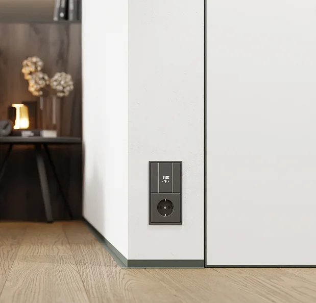 Микроплинтус L образный Брезентово-серый RAL 7010 85-95-74