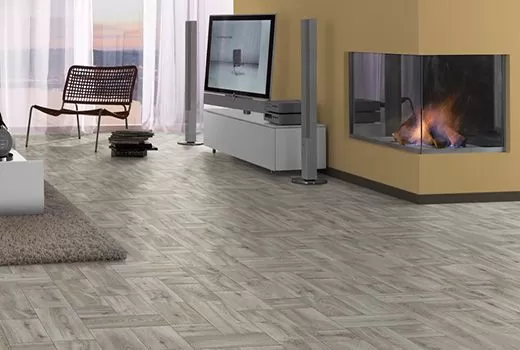 Пробковый пол Эггер с фотопечатью Kingsize EPC025 Дуб Сомерсет серый в Москве