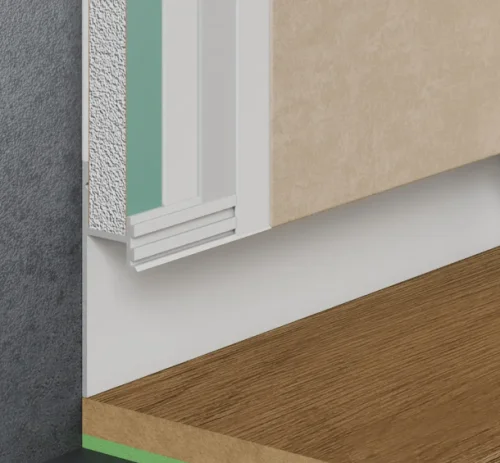 Скрытый плинтус алюминиевый Pro Design 380 белый грунт цена