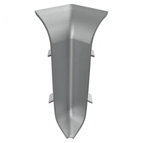 Угол внутренний для алюминиевого плинтуса 80 мм 2 шт. Серебро купить