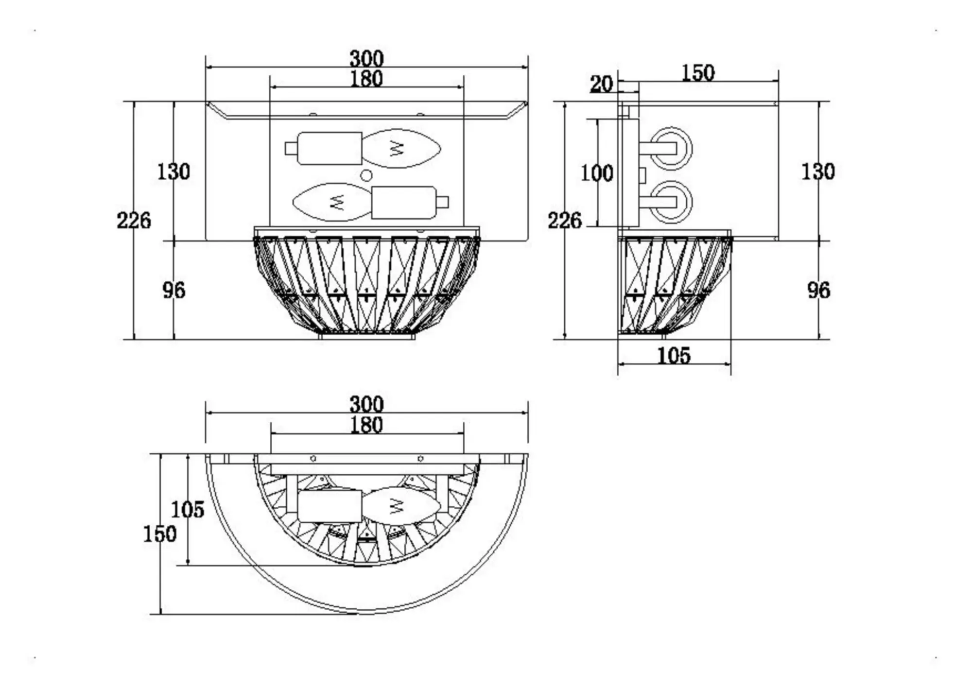 Настенный светильник (бра) Maytoni H021WL-02CH