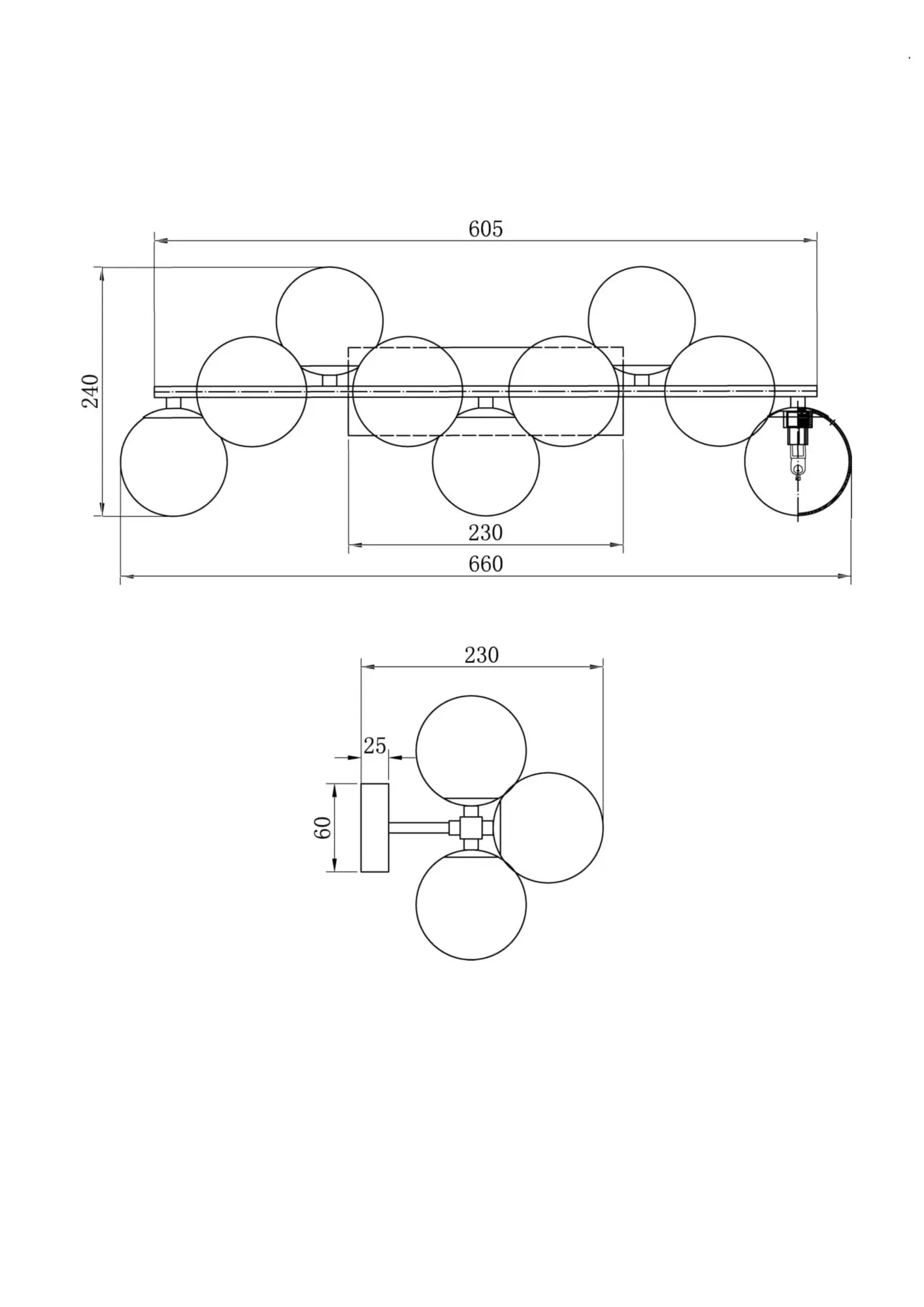 Настенный светильник (бра) Maytoni MOD545WL-09G