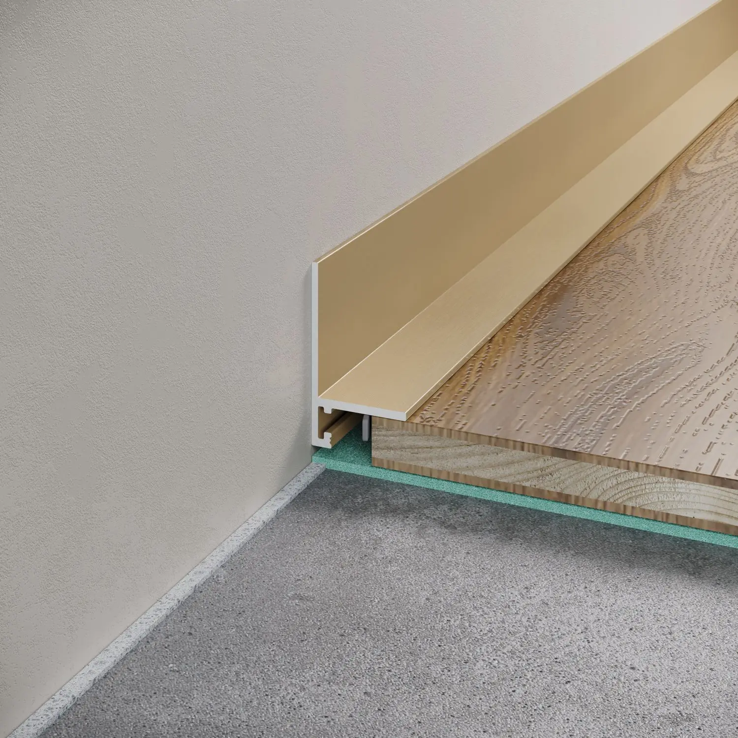 Микроплинтус  micro L Laconistiq Золото анодированный