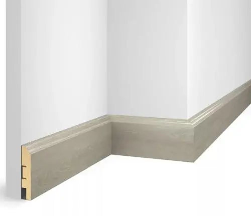 Плинтус МДФ Cosca EP07 Nanoflex Дуб светлый 80х16х2400 мм из экополимера