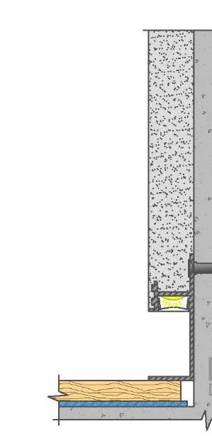 Скрытый плинтус Pro Design 7210 R под рассеиватель с пяточкой любой цвет по RAL купить