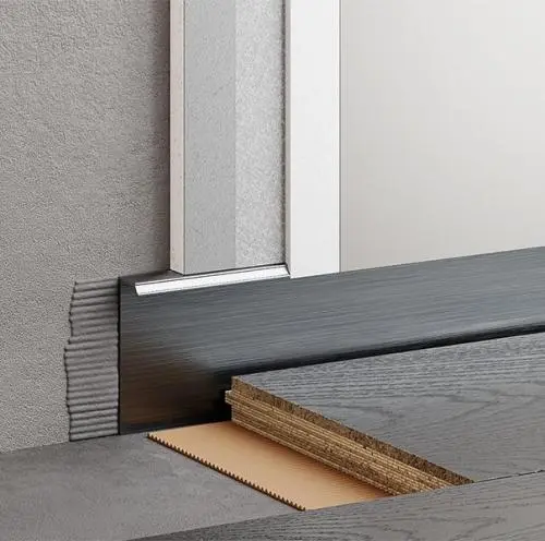 Скрытый плинтус МИНИ 50 мм Серебристый без покрытия 74-25-15 цена