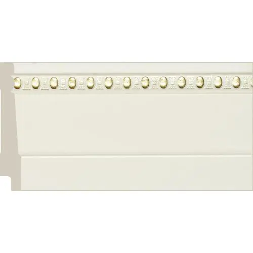 ПЛИНТУС COSCA 90, БЕЛЫЙ С ЗОЛОТОМ, B1090/WG2