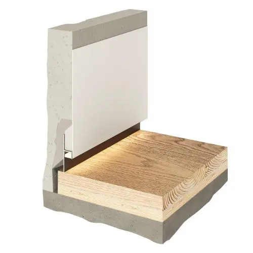 Парящий плинтус для пола и потолка Decaro D003 черный алюминий