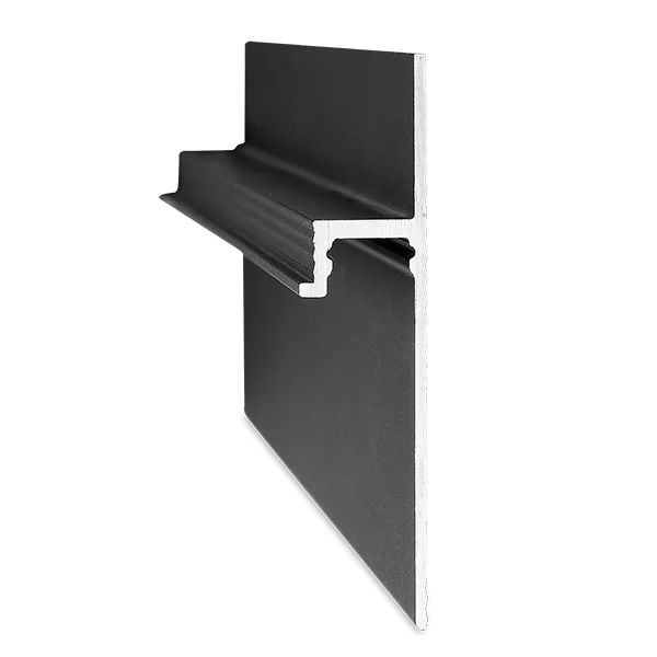 Теневой профиль скрытый плинтус Ликорн Чёрный С-08.2.3 высотой 60 мм купить