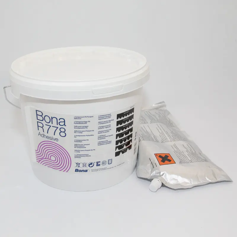 Полиуретановый 2К клей для паркета Bona R 778 10 кг для отделочных работ