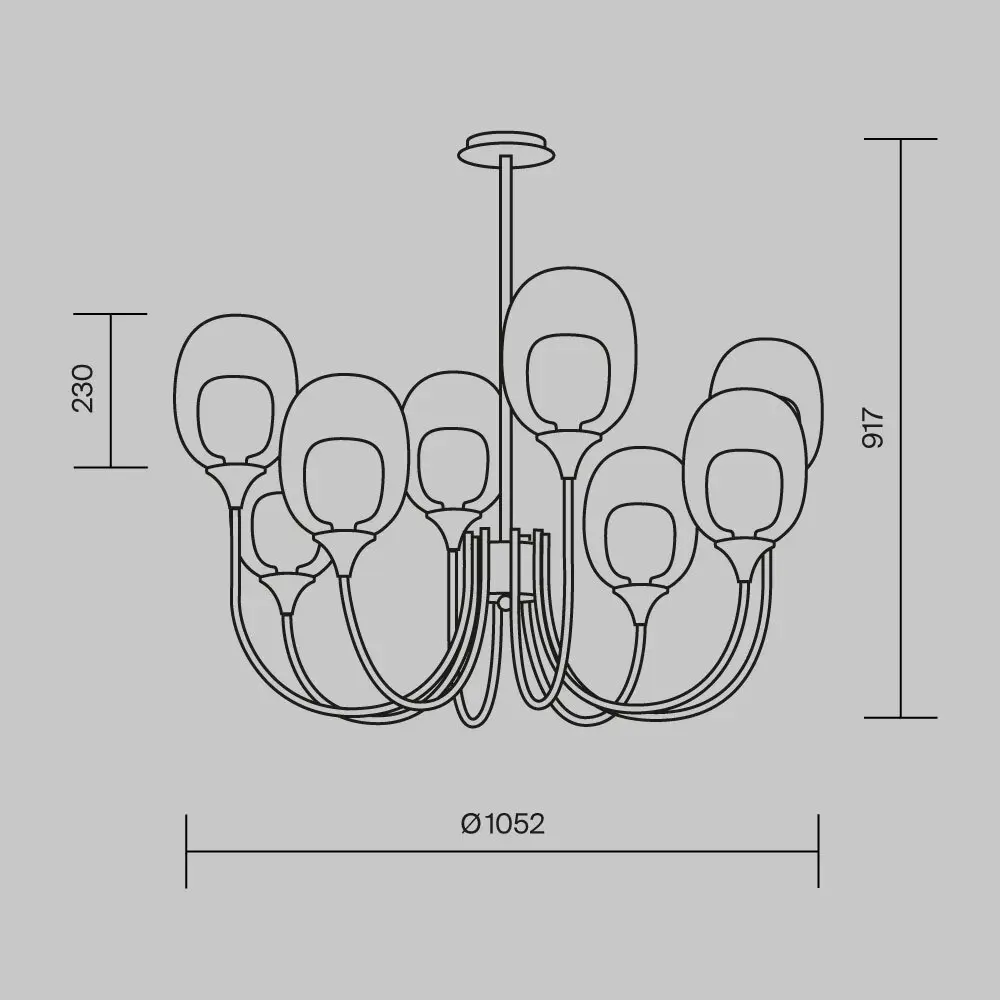 Подвесной светильник Maytoni MOD016PL-08BS
