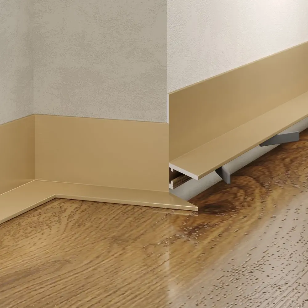 Микроплинтус  micro L Laconistiq Золото анодированный