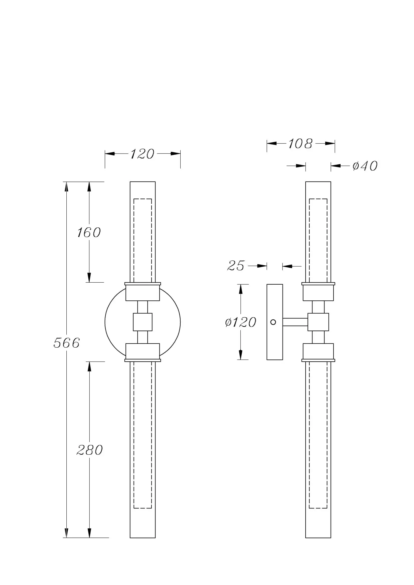 Настенный светильник (бра) Maytoni MOD116WL-L7B3K