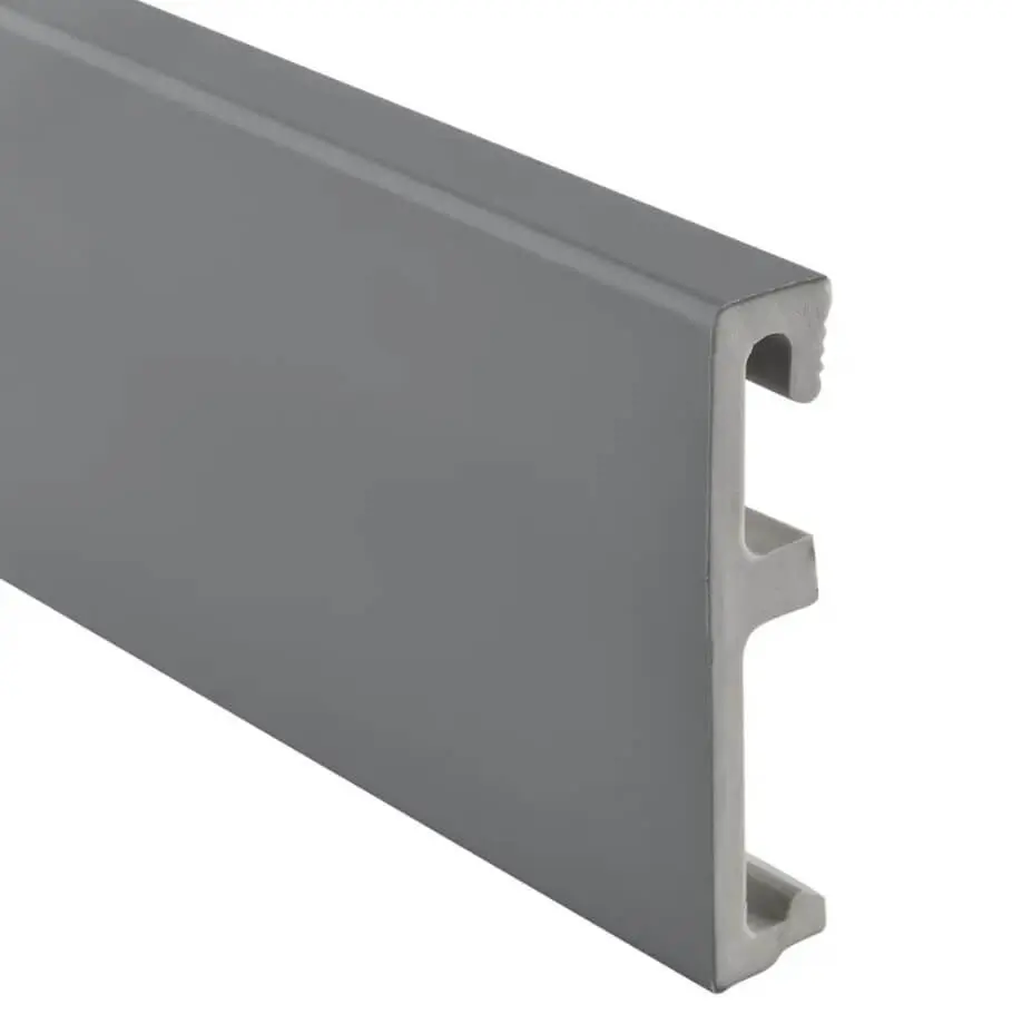 Плинтус напольный Salag ALPHA 80 Gray Серый