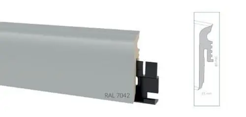 Гибкий плинтус Arbiton Vigo 60 темно-серый