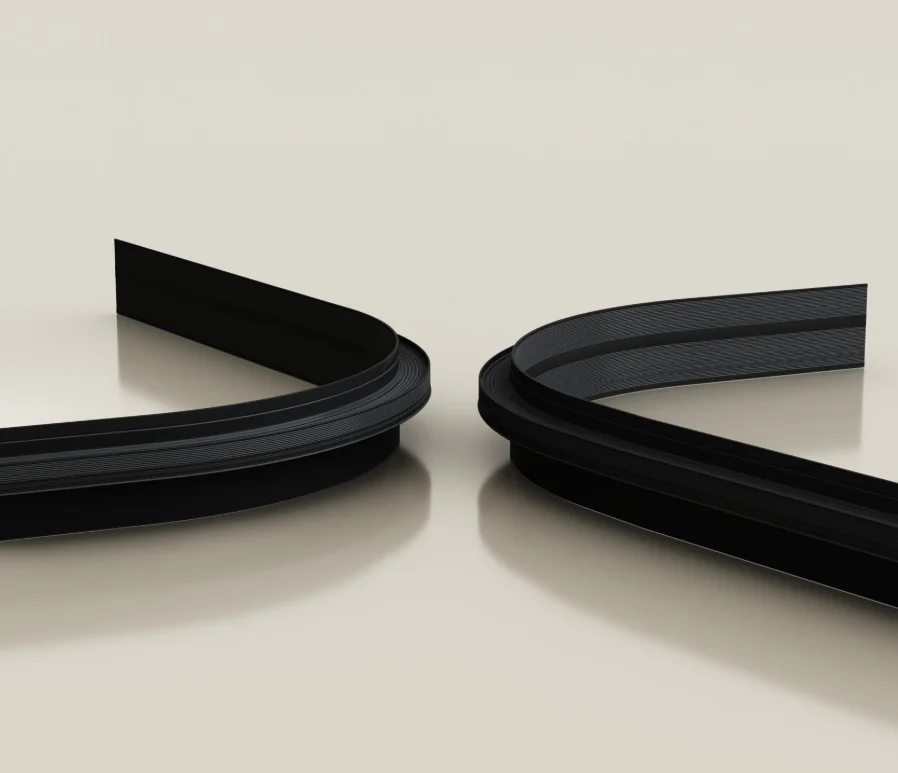 Теневой плинтус радиусный Laconistiq Regular для радиальных стен чёрный анодированный в Москве