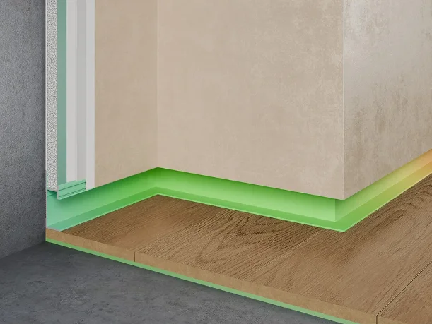 Скрытый плинтус Pro Design 7210 R под рассеиватель с пяточкой любой цвет по RAL купить