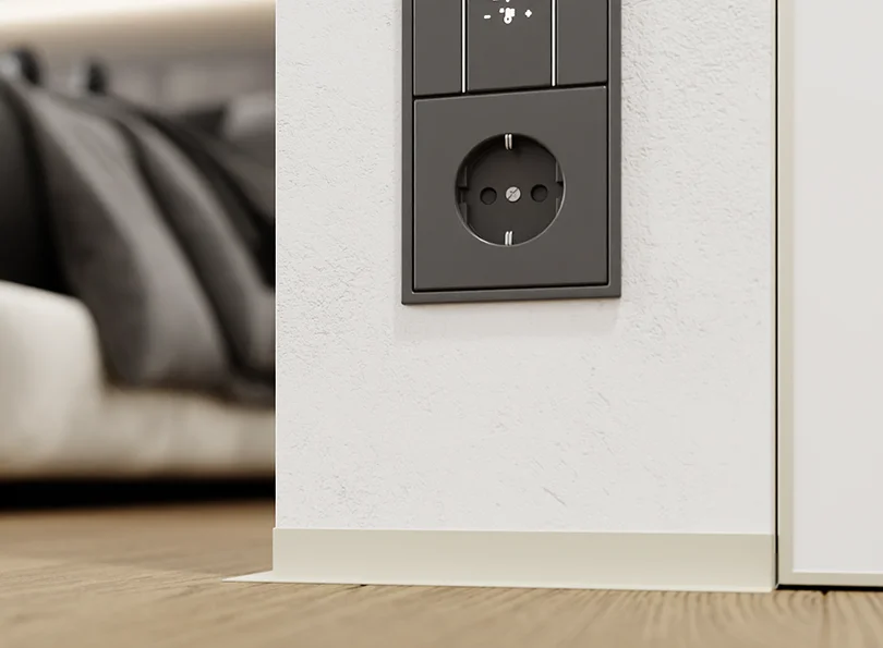 Микроплинтус L образный Кремово-белый 9001 23-09-62