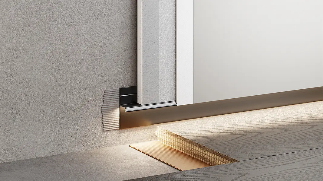 Теневой профиль напольный 20 мм окрашивание муар в любой цвет 98-69-20 купить