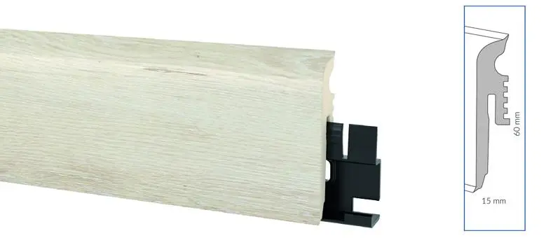 Плинтус Arbiton Vigo 60 Дуб Skandynawski гибкий