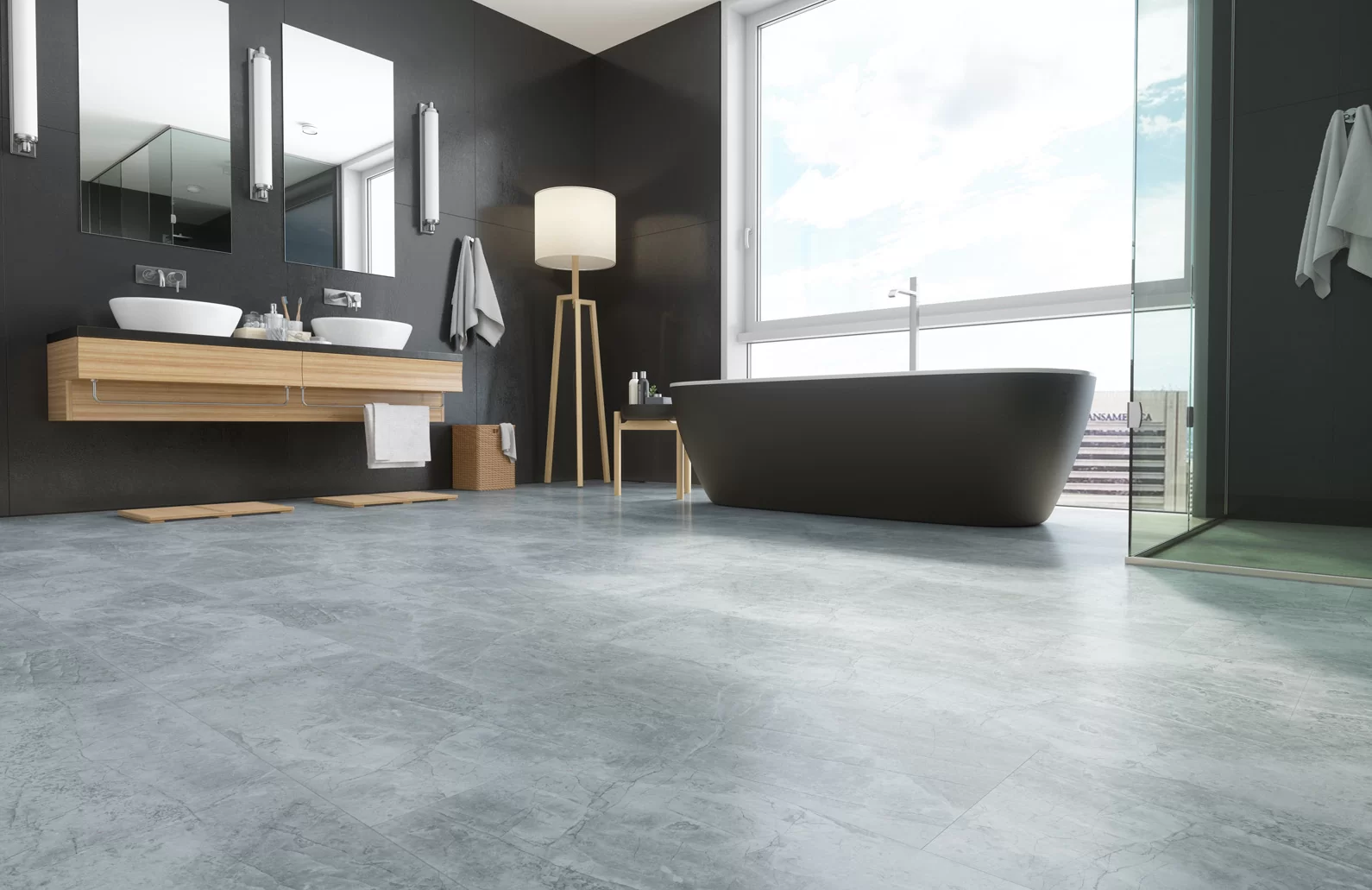 Кварцевый ламинат Fargo Камень Stone Дымчатый Меланит 61S455 купить