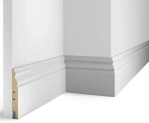 Плинтус МДФ Cosca AP20 под покраску белый 125х16х2400 мм из экополимера