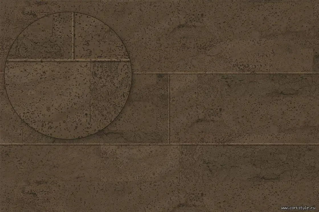 Пробковый пол на замках Fantasie Brown плюсы