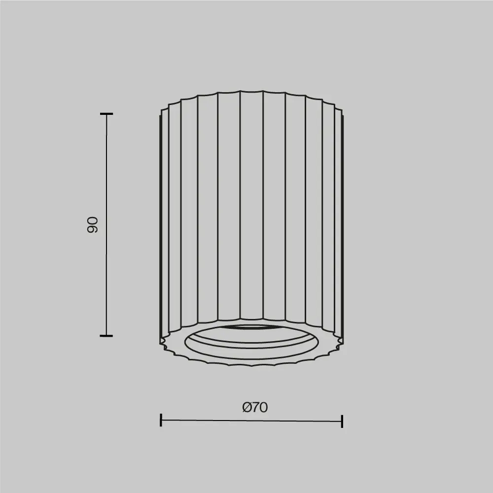 Потолочный светильник Technical C121CL-GU10-W
