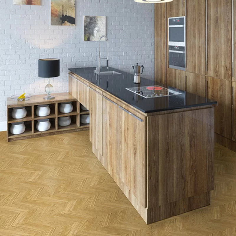 Пробковый пол с дизайном под дерево