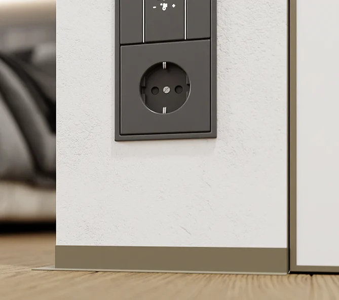 Микроплинтус L образный Перламутрово-бежевый RAL 1035 75-49-61