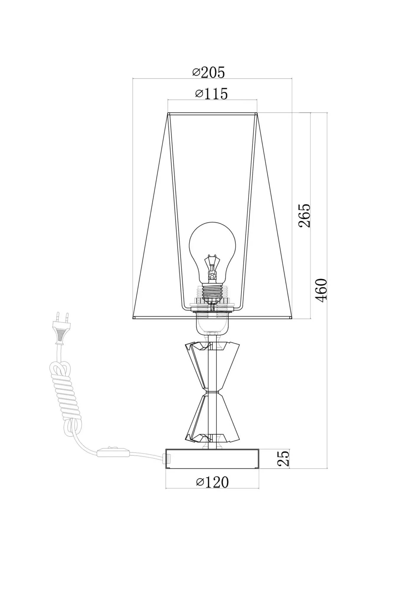 Настольный светильник Maytoni MOD078TL-01CH