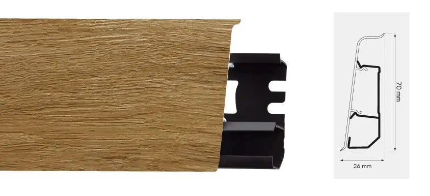 Пластиковый плинтус напольный