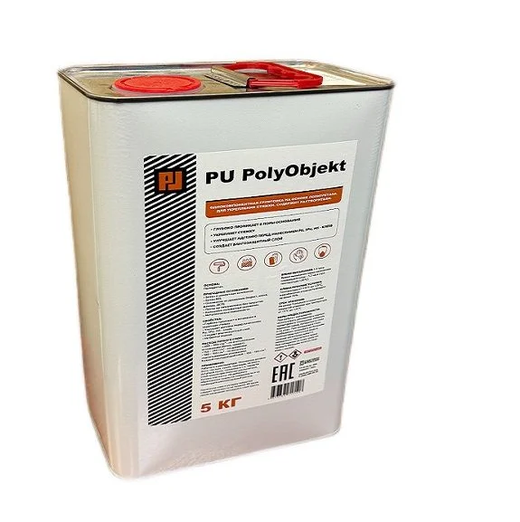 Однокомпонентная грунтовка PU PolyObjekt 5 кг глубокого проникновения купить