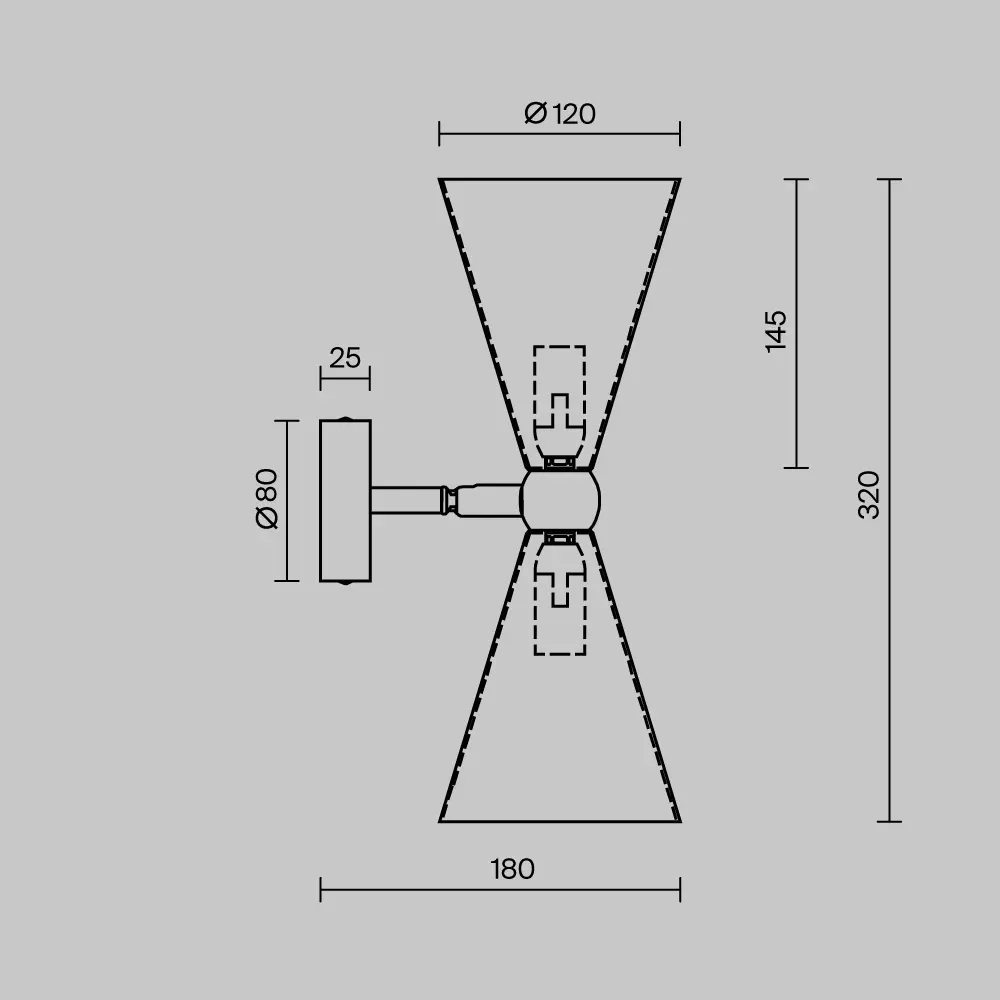 Настенный светильник (бра) Maytoni MOD108WL-02WG