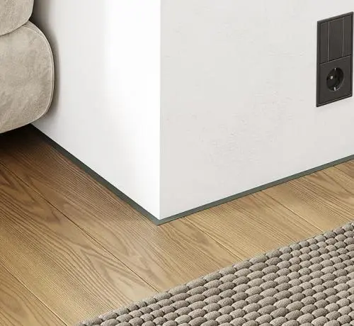 Микроплинтус 11 мм с пружинами Брезентово-серый RAL 7010