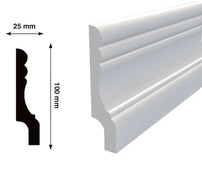 Плинтус из полистирола напольный купить недорого